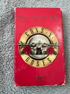 Guns N’ Roses Sweet Child O’ Mine 1988 Cassette Single White Tape Geffen Vintage