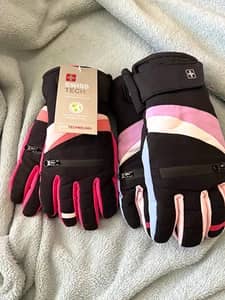 Swiss Tech Ski Gloves 2 Pair Bundle S/M Waterproof Black Pink Winter NEW